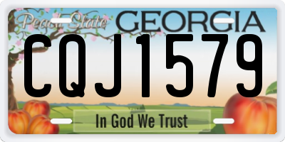GA license plate CQJ1579