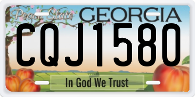 GA license plate CQJ1580