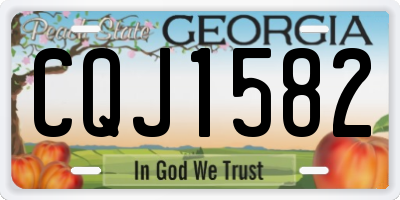 GA license plate CQJ1582