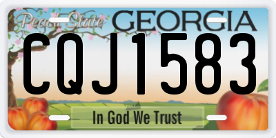 GA license plate CQJ1583