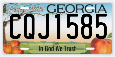 GA license plate CQJ1585
