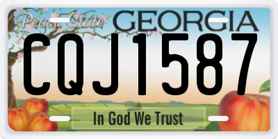 GA license plate CQJ1587