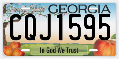 GA license plate CQJ1595