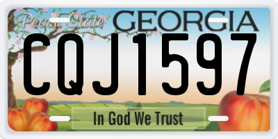 GA license plate CQJ1597