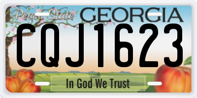 GA license plate CQJ1623