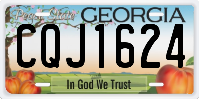 GA license plate CQJ1624