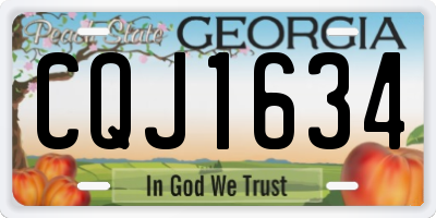 GA license plate CQJ1634