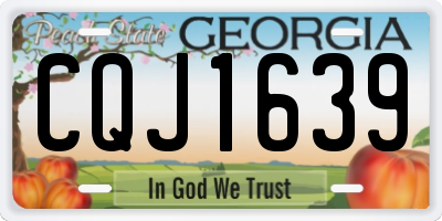 GA license plate CQJ1639