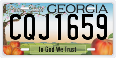 GA license plate CQJ1659