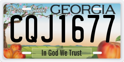 GA license plate CQJ1677