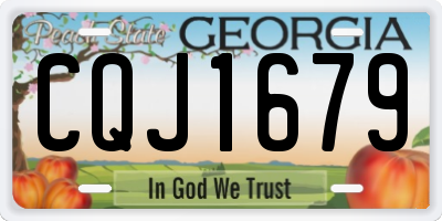 GA license plate CQJ1679
