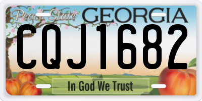 GA license plate CQJ1682