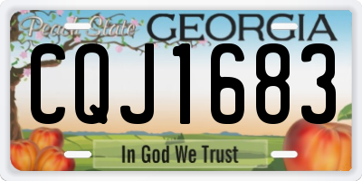 GA license plate CQJ1683