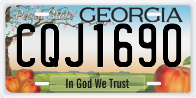 GA license plate CQJ1690