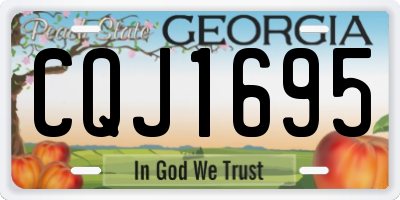 GA license plate CQJ1695