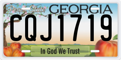 GA license plate CQJ1719