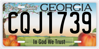GA license plate CQJ1739