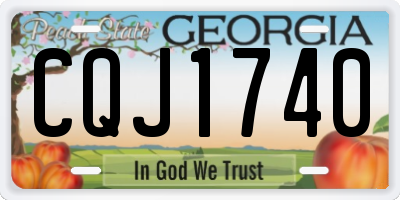 GA license plate CQJ1740