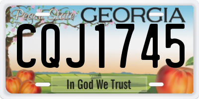 GA license plate CQJ1745