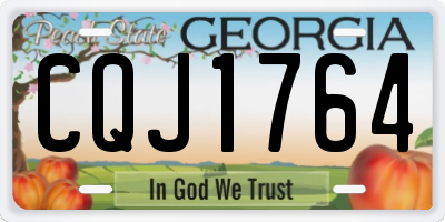 GA license plate CQJ1764