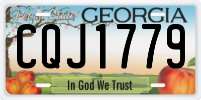 GA license plate CQJ1779