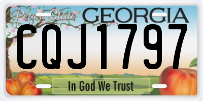 GA license plate CQJ1797