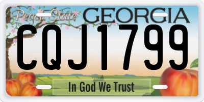 GA license plate CQJ1799