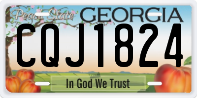 GA license plate CQJ1824