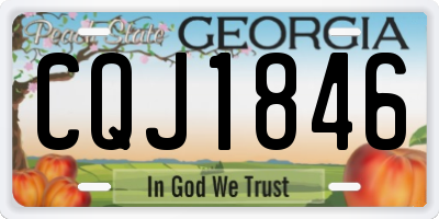 GA license plate CQJ1846