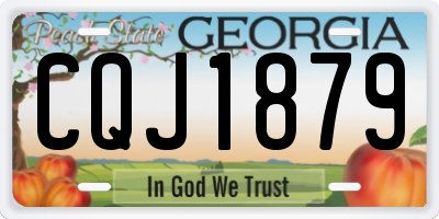 GA license plate CQJ1879