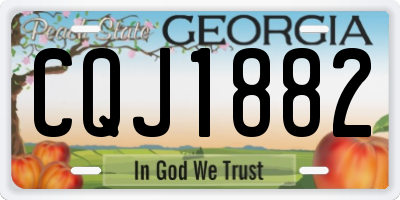 GA license plate CQJ1882