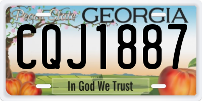 GA license plate CQJ1887