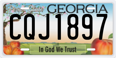GA license plate CQJ1897