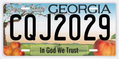 GA license plate CQJ2029