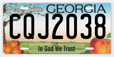 GA license plate CQJ2038