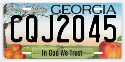 GA license plate CQJ2045
