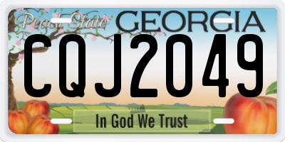 GA license plate CQJ2049