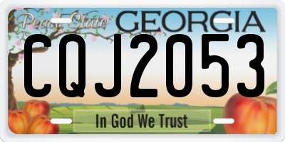 GA license plate CQJ2053