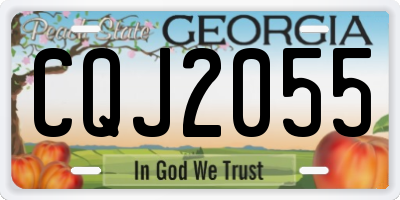 GA license plate CQJ2055