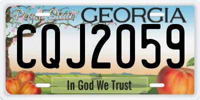 GA license plate CQJ2059