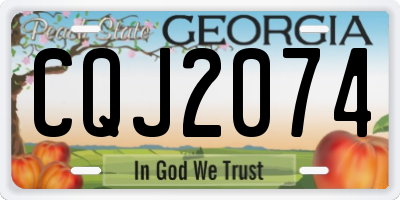 GA license plate CQJ2074