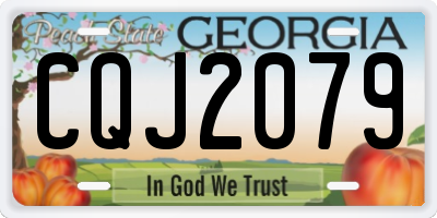 GA license plate CQJ2079