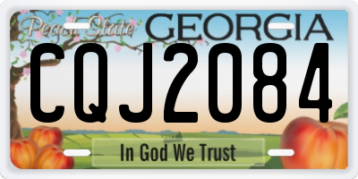 GA license plate CQJ2084