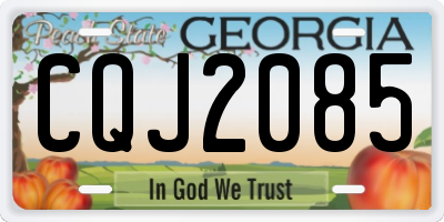 GA license plate CQJ2085