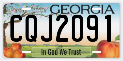 GA license plate CQJ2091