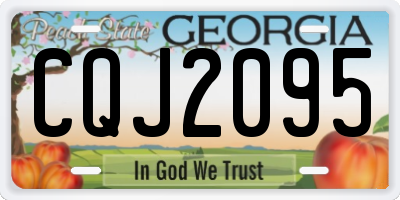 GA license plate CQJ2095