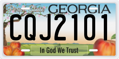 GA license plate CQJ2101