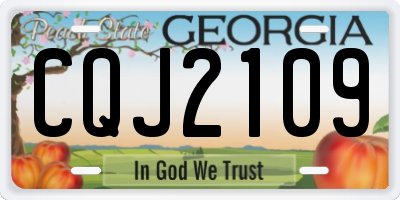 GA license plate CQJ2109