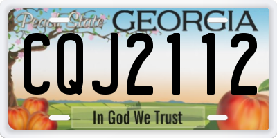GA license plate CQJ2112