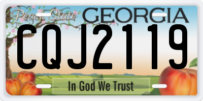 GA license plate CQJ2119
